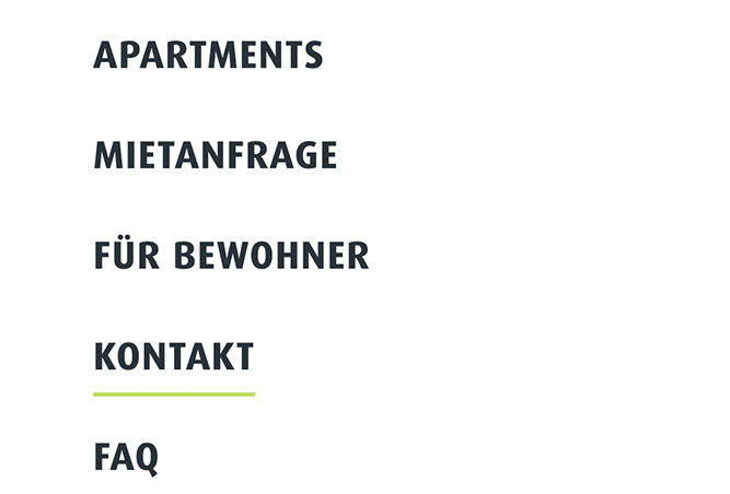 Setienmenü Kontakt